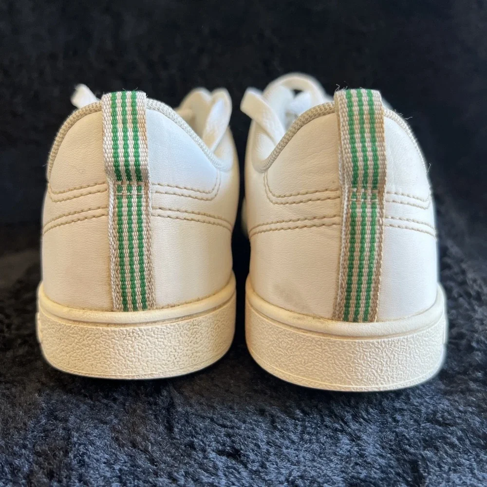 adidas Womens Advantage Base Tennis Shoes White Green Sneakers Sz 4.5‎
